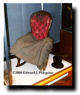 The chair in which President Lincoln was assisnated